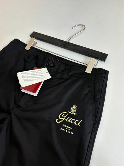 260701 High-quality new lettered crown logo printed twill pants set in straight fit