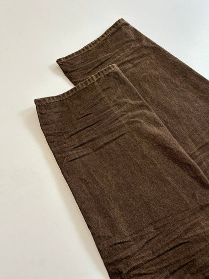 260701 High-quality new sand-washed denim button-down denim long pants set
