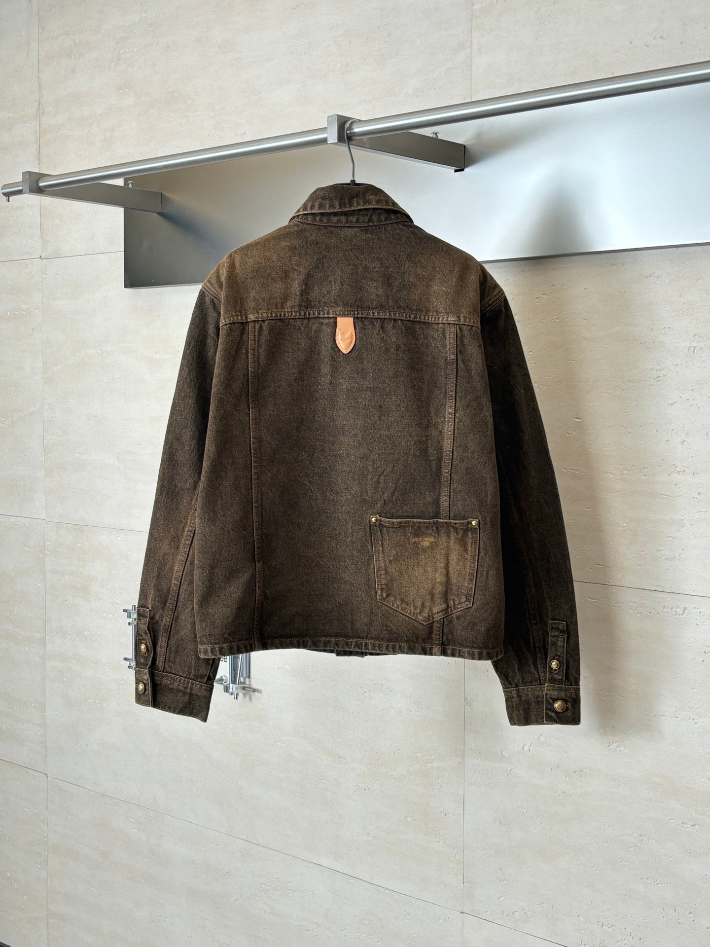 260701 High-quality new sand-washed denim polo-style denim jacket set