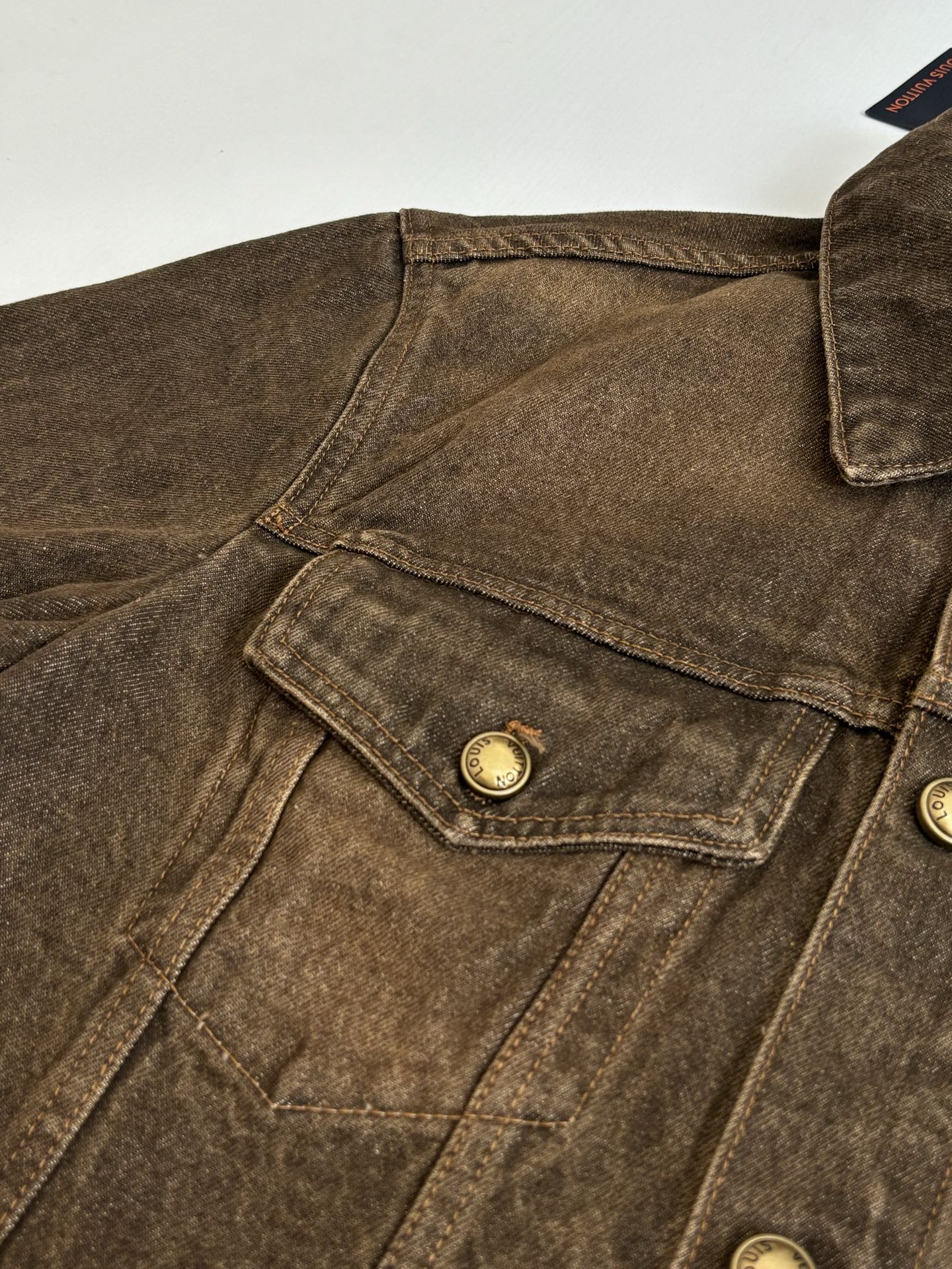 260701 High-quality new sand-washed denim polo-style denim jacket set
