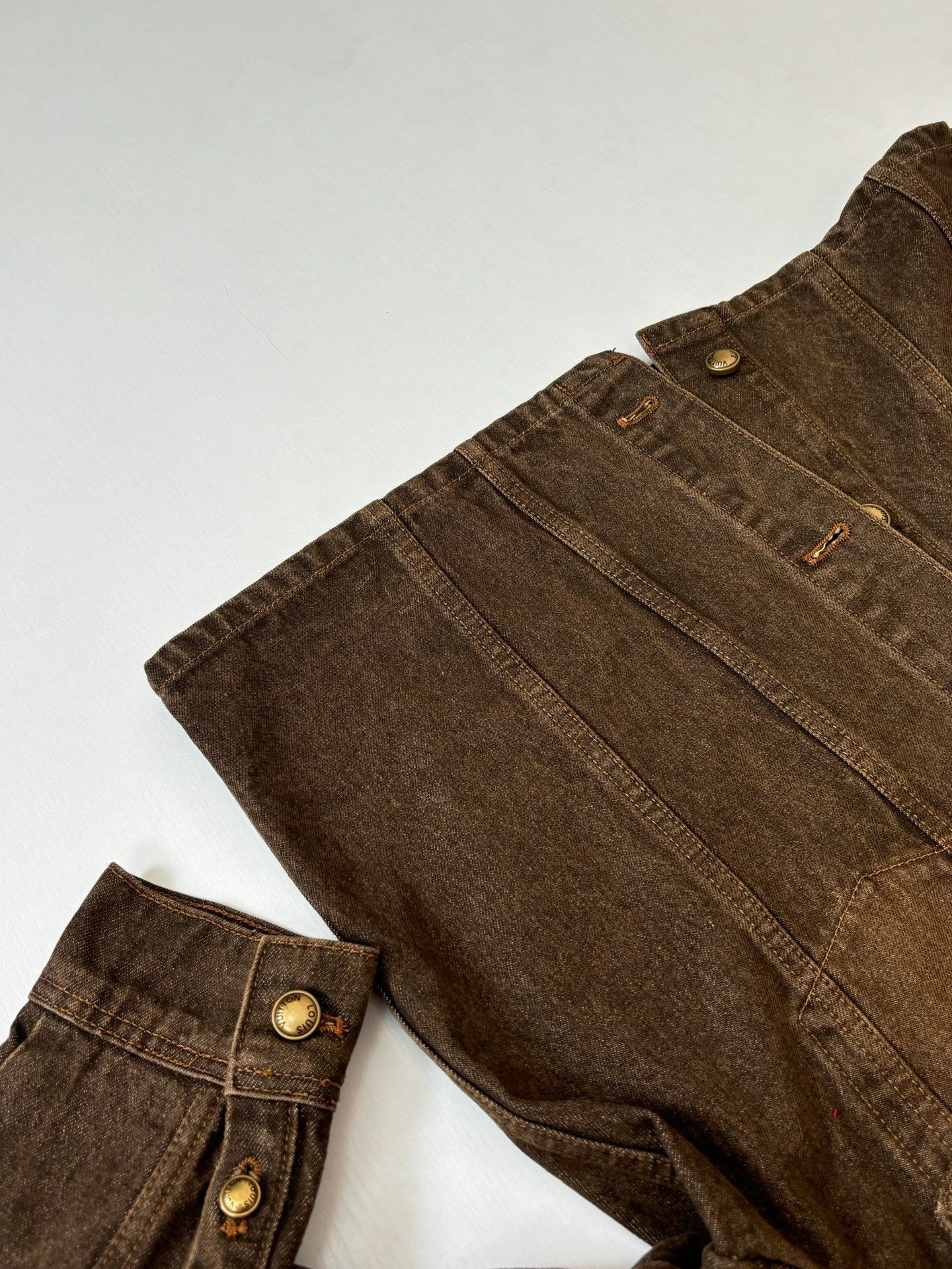260701 High-quality new sand-washed denim polo-style denim jacket set