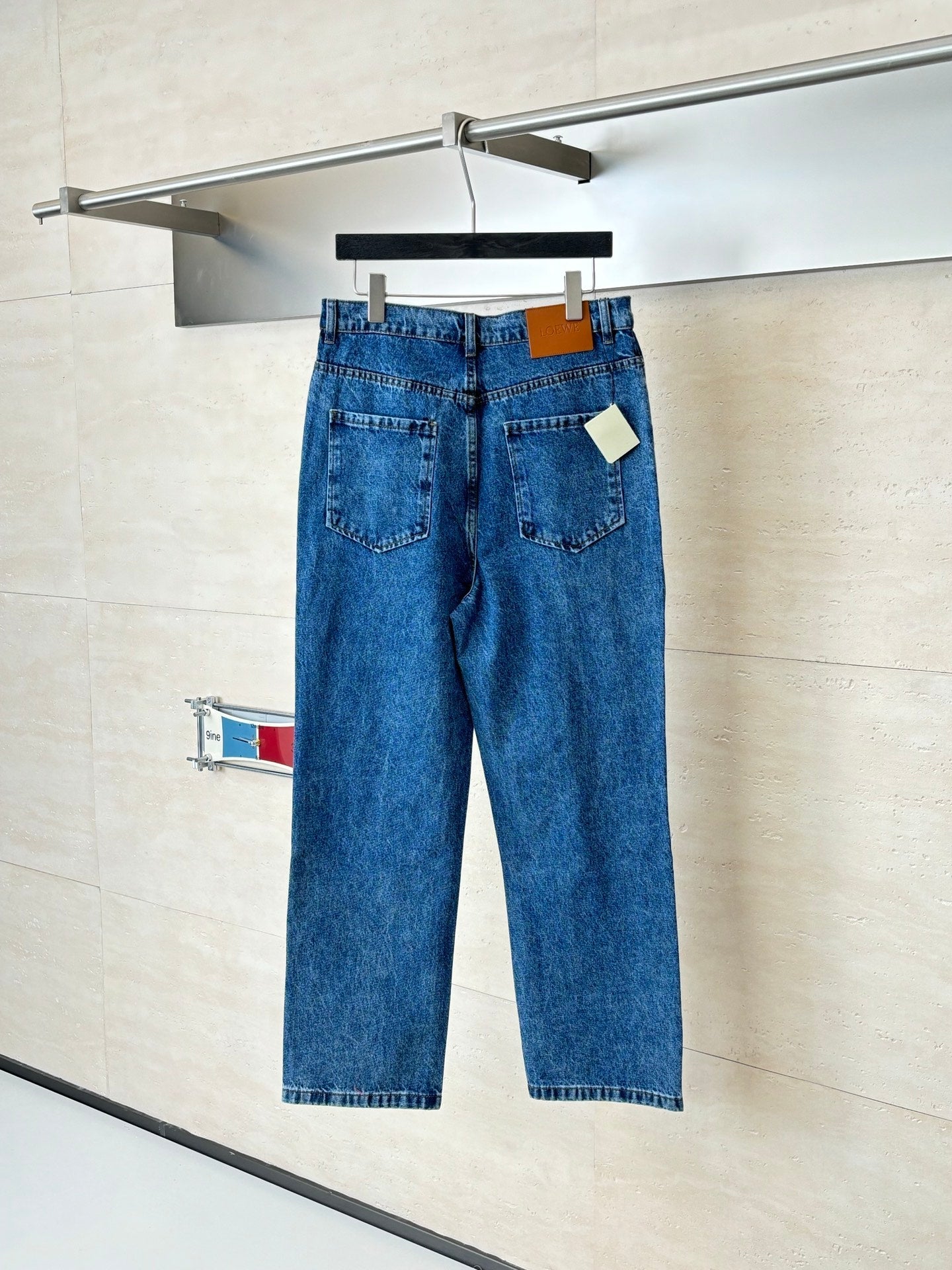 260701 High-quality new embroidered washed-aged denim long pants set