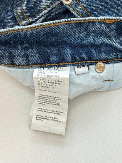 260701 High-quality new embroidered washed-aged denim long pants set