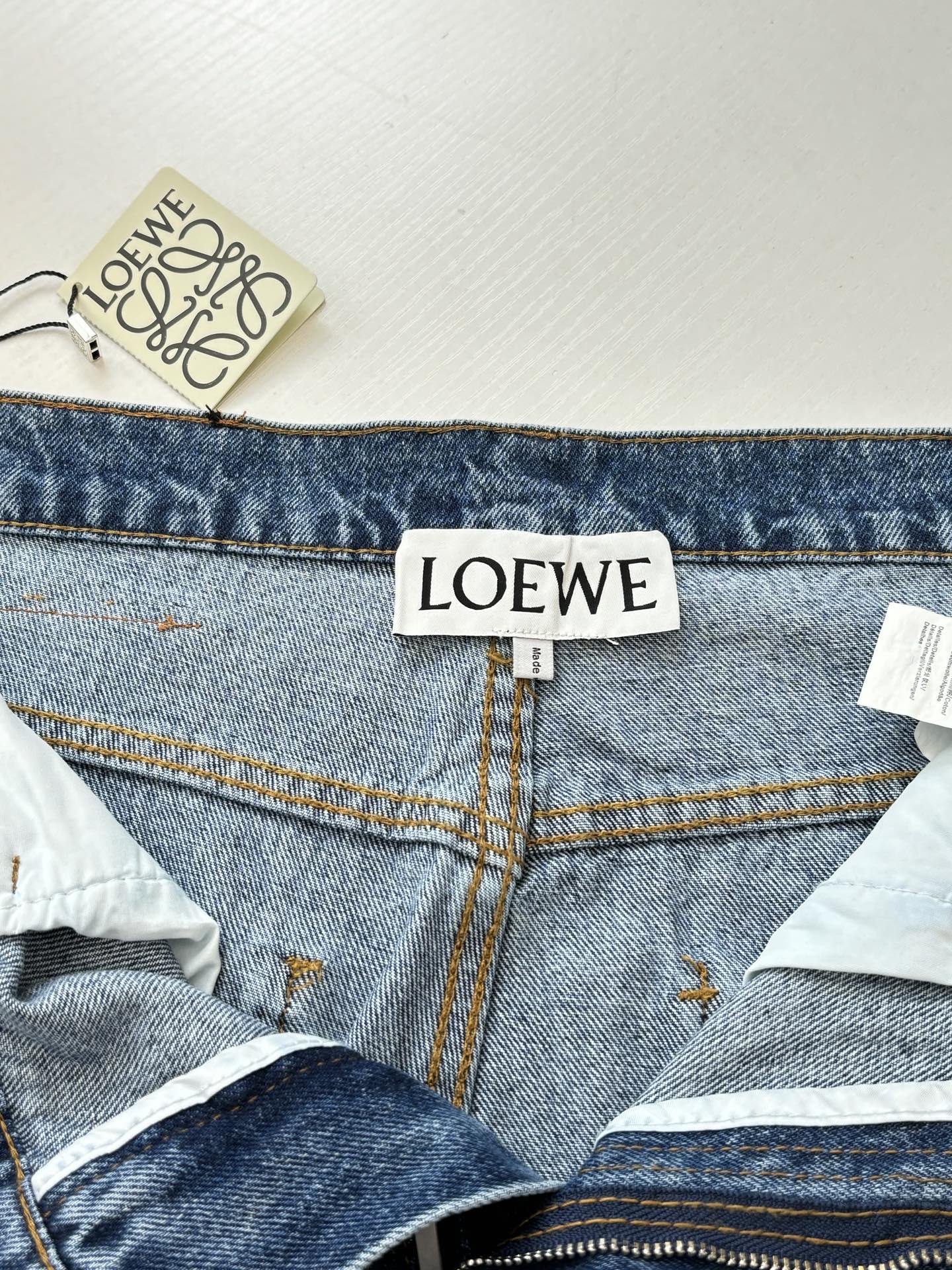260701 High-quality new embroidered washed-aged denim long pants set