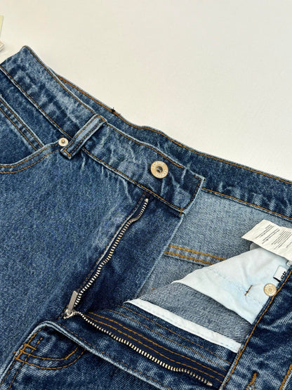 260701 High-quality new embroidered washed-aged denim long pants set