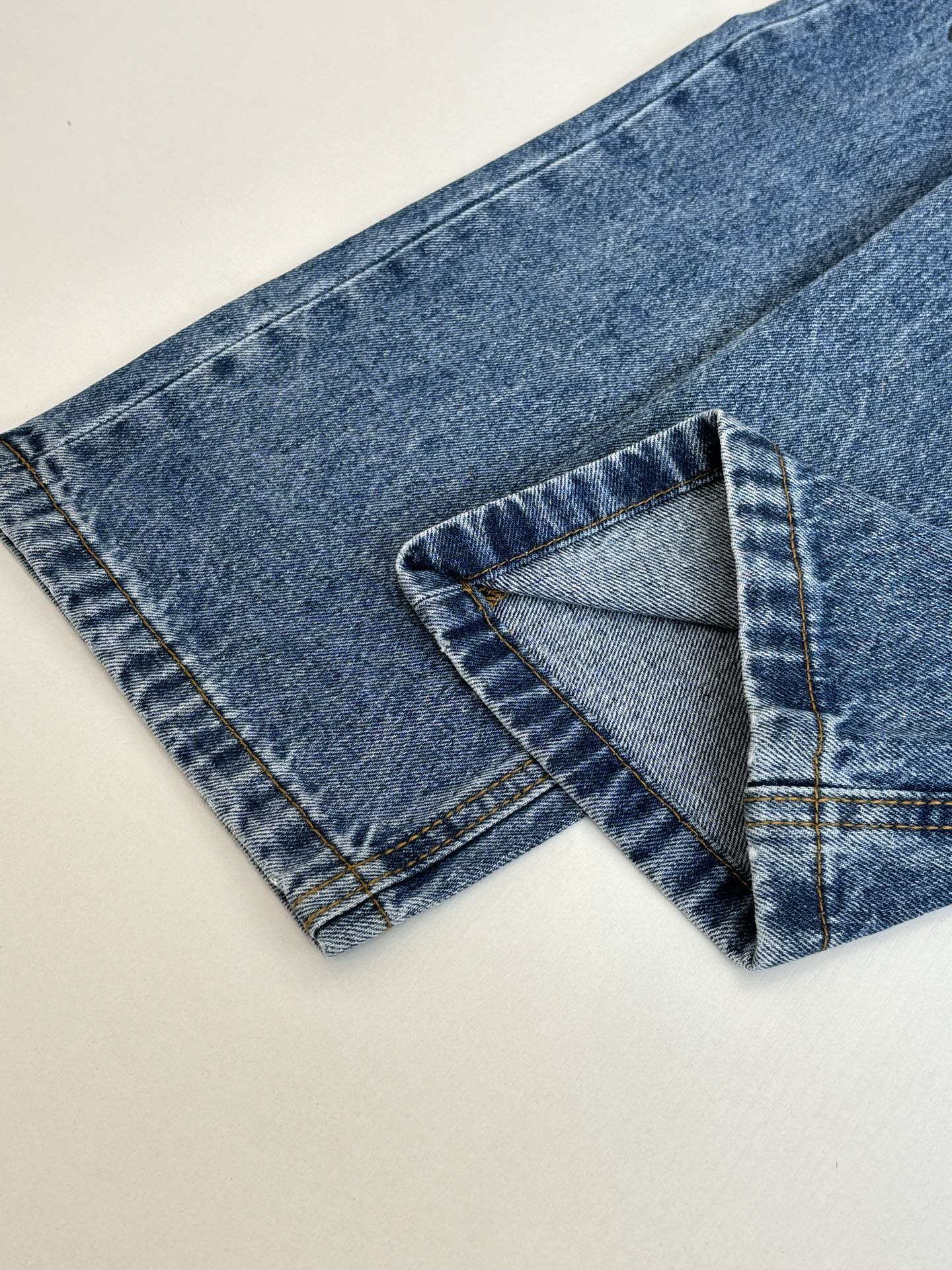 260701 High-quality new embroidered washed-aged denim long pants set