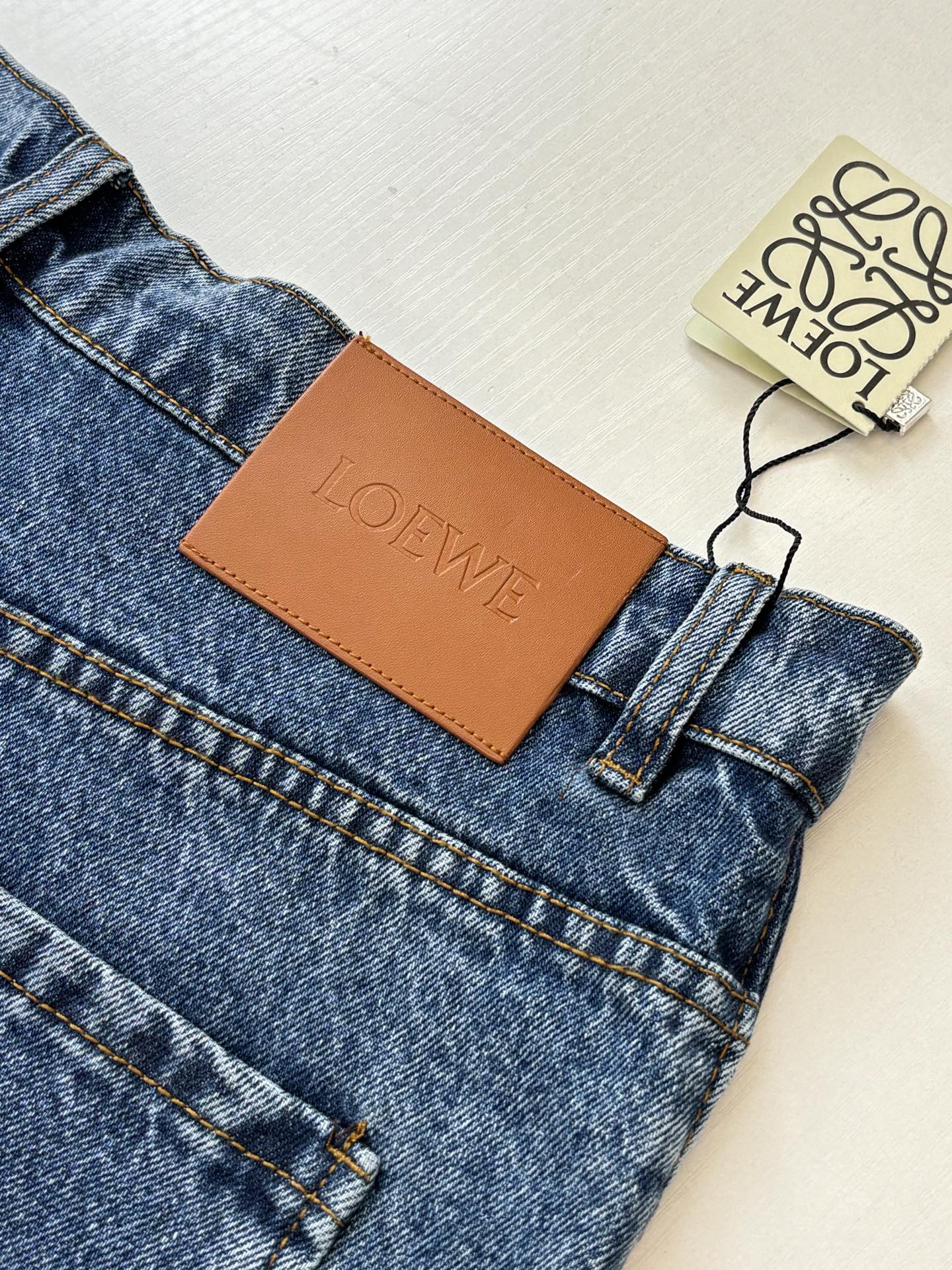 260701 High-quality new embroidered washed-aged denim long pants set