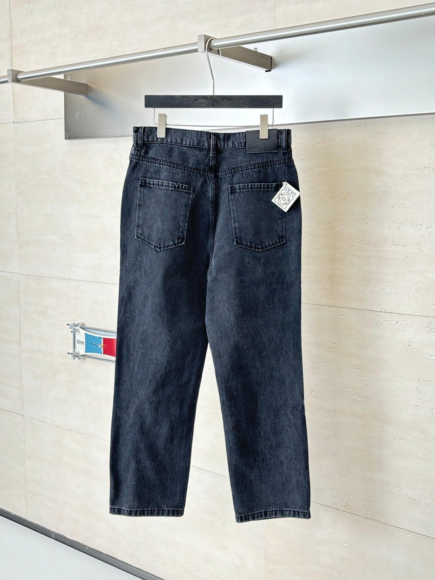 260701 High-quality new embroidered washed-aged denim long pants set