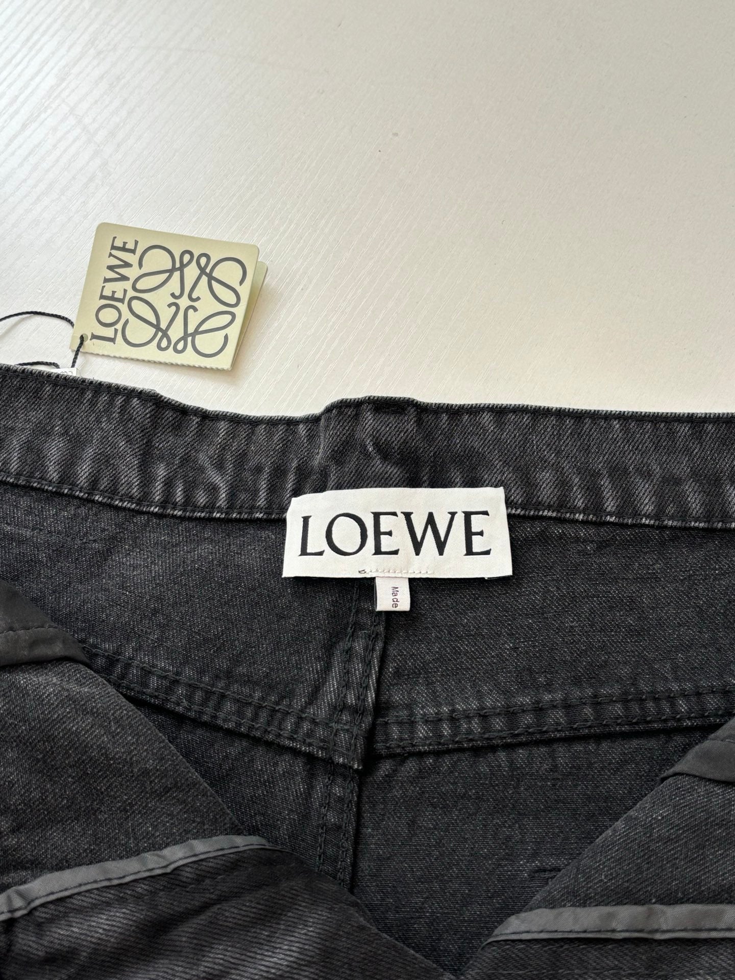 260701 High-quality new embroidered washed-aged denim long pants set