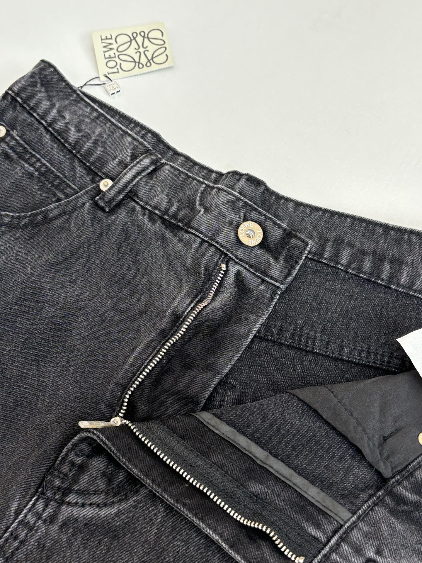260701 High-quality new embroidered washed-aged denim long pants set