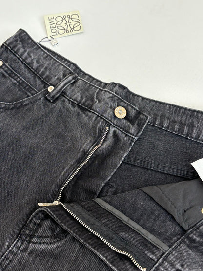 260701 High-quality new embroidered washed-aged denim long pants set