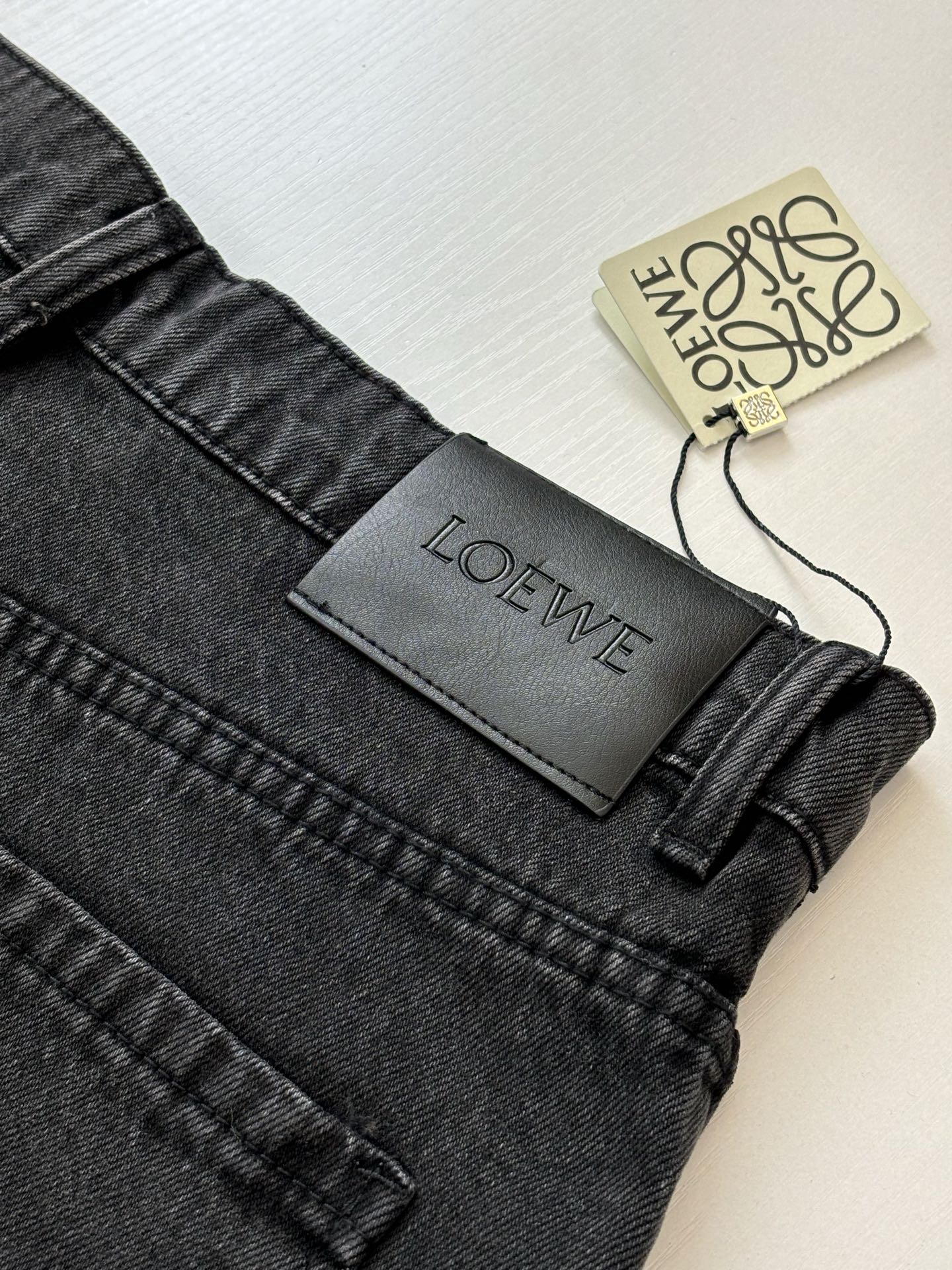 260701 High-quality new embroidered washed-aged denim long pants set