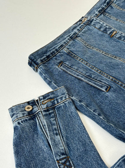 260701 High-quality new embroidered washed-aged denim jacket set