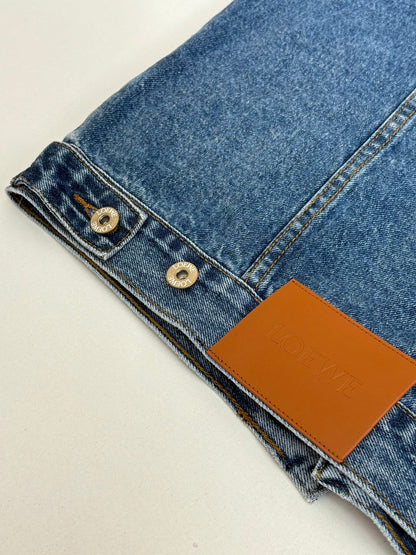 260701 High-quality new embroidered washed-aged denim jacket set