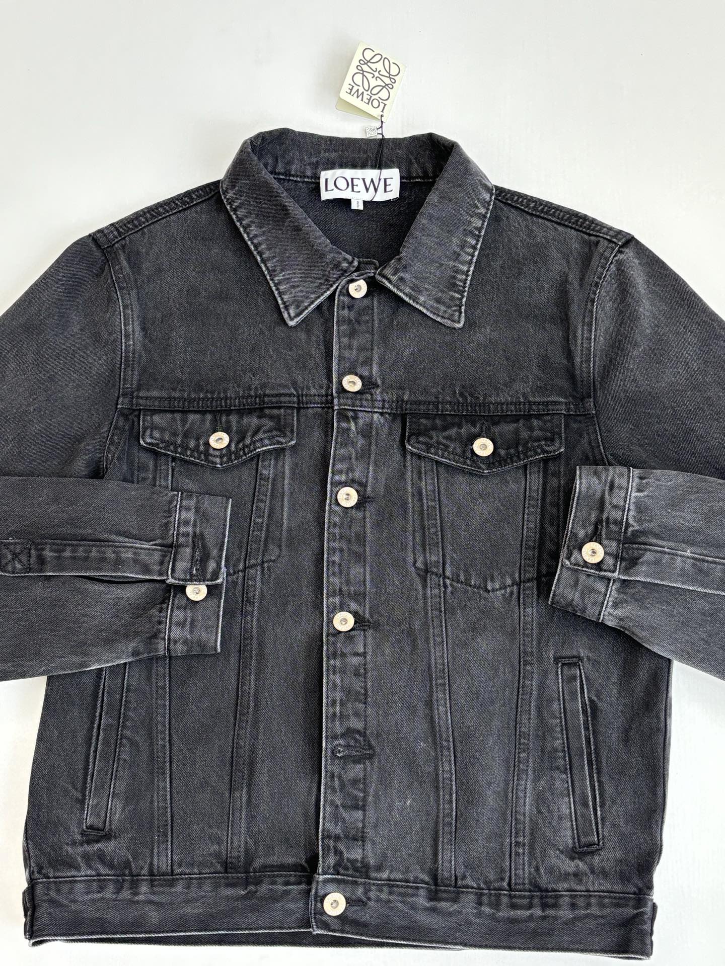 260701 High-quality new embroidered washed-aged denim jacket set