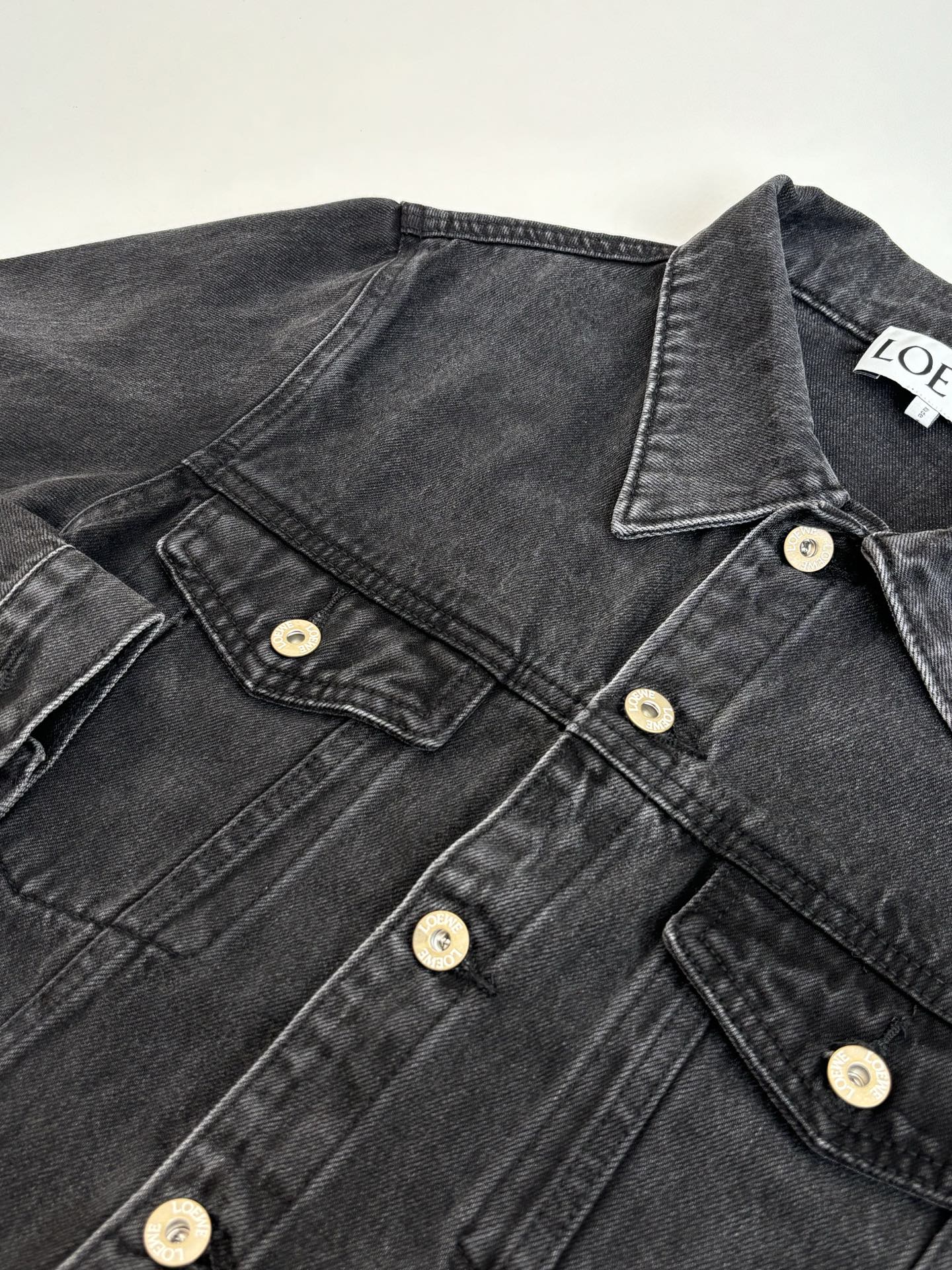 260701 High-quality new embroidered washed-aged denim jacket set