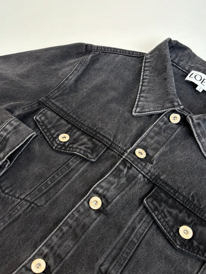 260701 High-quality new embroidered washed-aged denim jacket set