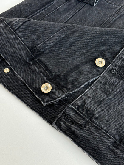 260701 High-quality new embroidered washed-aged denim jacket set