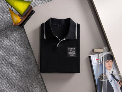 260708 High-quality new model, combed cotton yarn knitted polo shirt