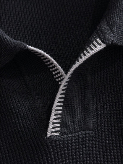 260708 High-quality new model, combed cotton yarn knitted polo shirt