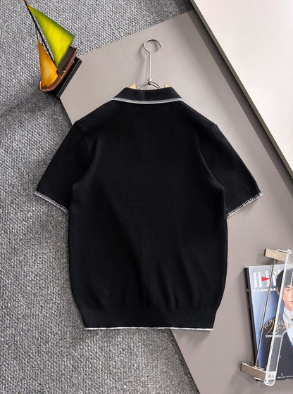 260708 High-quality new model, combed cotton yarn knitted polo shirt