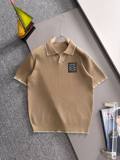 260708 High-quality new model, combed cotton yarn knitted polo shirt