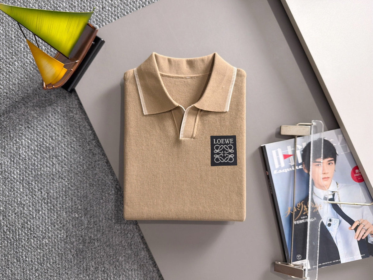 260708 High-quality new model, combed cotton yarn knitted polo shirt