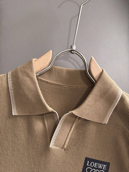 260708 High-quality new model, combed cotton yarn knitted polo shirt