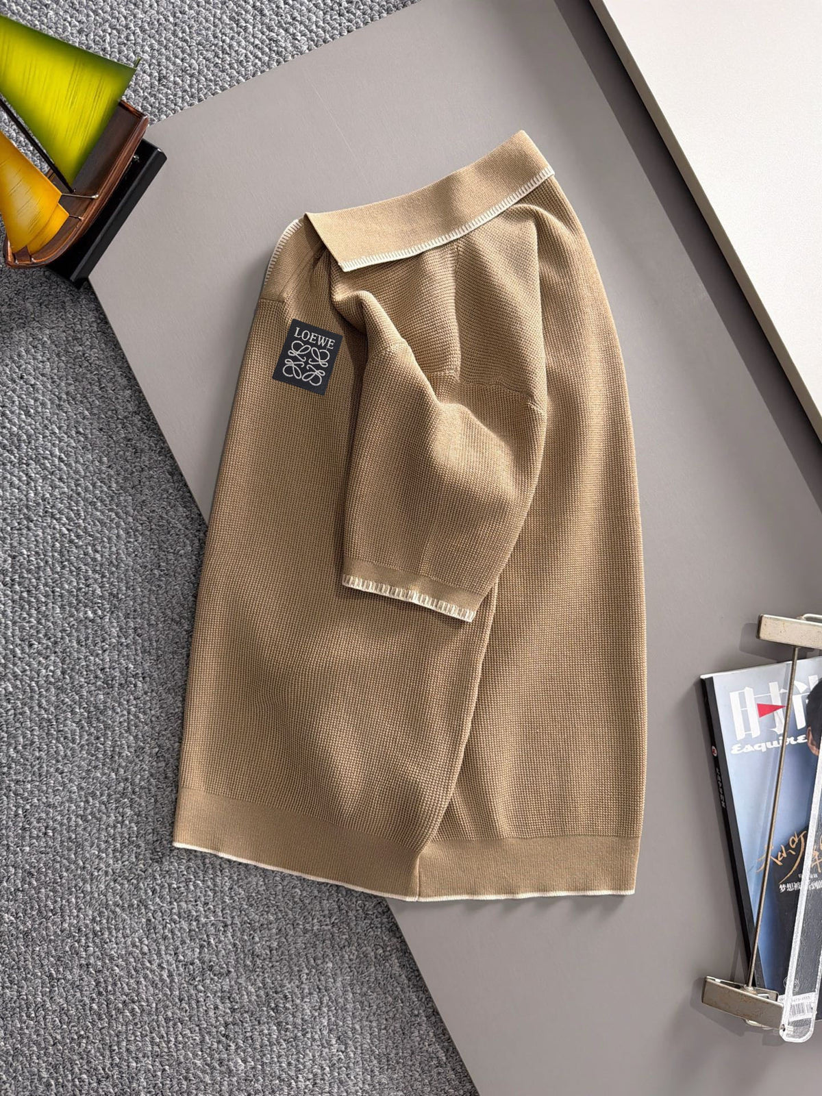 260708 High-quality new model, combed cotton yarn knitted polo shirt