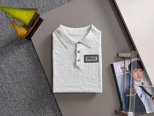 260708 High-quality new model, combed cotton yarn knitted polo shirt