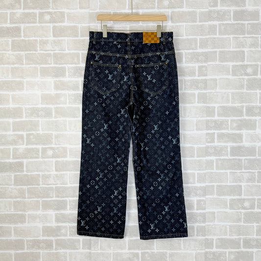 260715 New high-quality full-print collar-sewn denim suit
