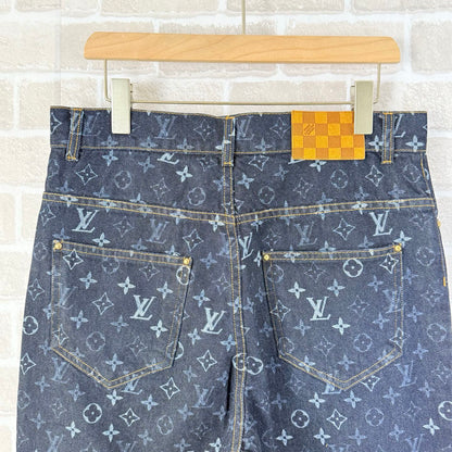 260715 New high-quality full-print collar-sewn denim suit