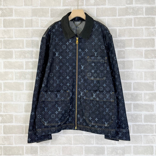 260715 New high-quality full-print collar-sewn denim jacket suit
