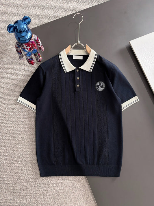 260715 New high-quality custom-made fabric jacquard knitted polo shirt