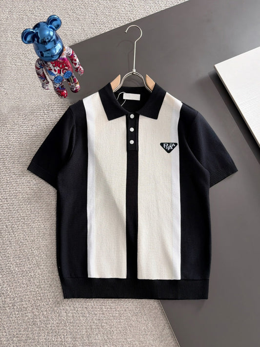 260715 New high-quality custom-made fabric jacquard knitted polo shirt