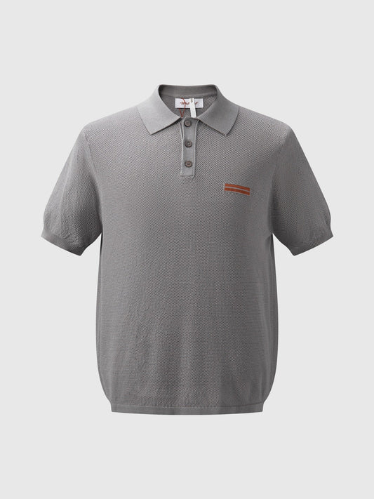 260724 New high-quality highway sign polo-style short-sleeved knit shirt