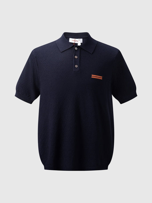 260724 New high-quality highway sign polo-style short-sleeved knit shirt