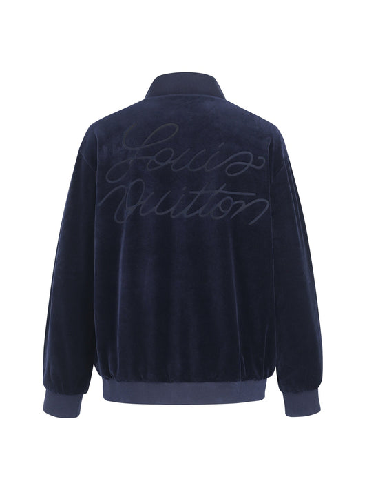 260724 New high-quality velvet zipper pocket ribbed sports shirt set