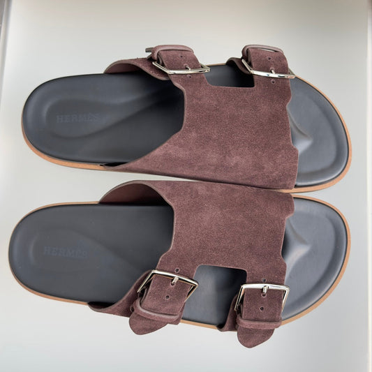 260730 New high-quality platform suede and calf leather casual sandals