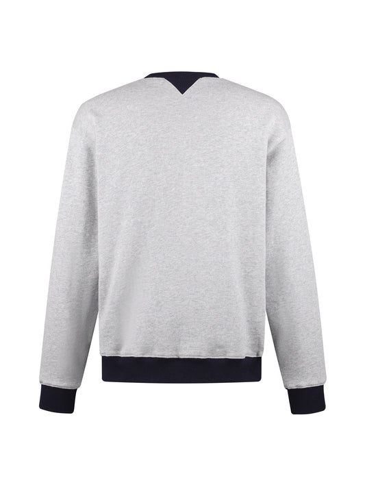 260730 New high-quality cotton blended patterned embroidered logo crewneck sweater