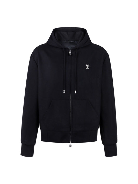 260730 New high-quality technical hooded crop top sweatshirt set with jacket