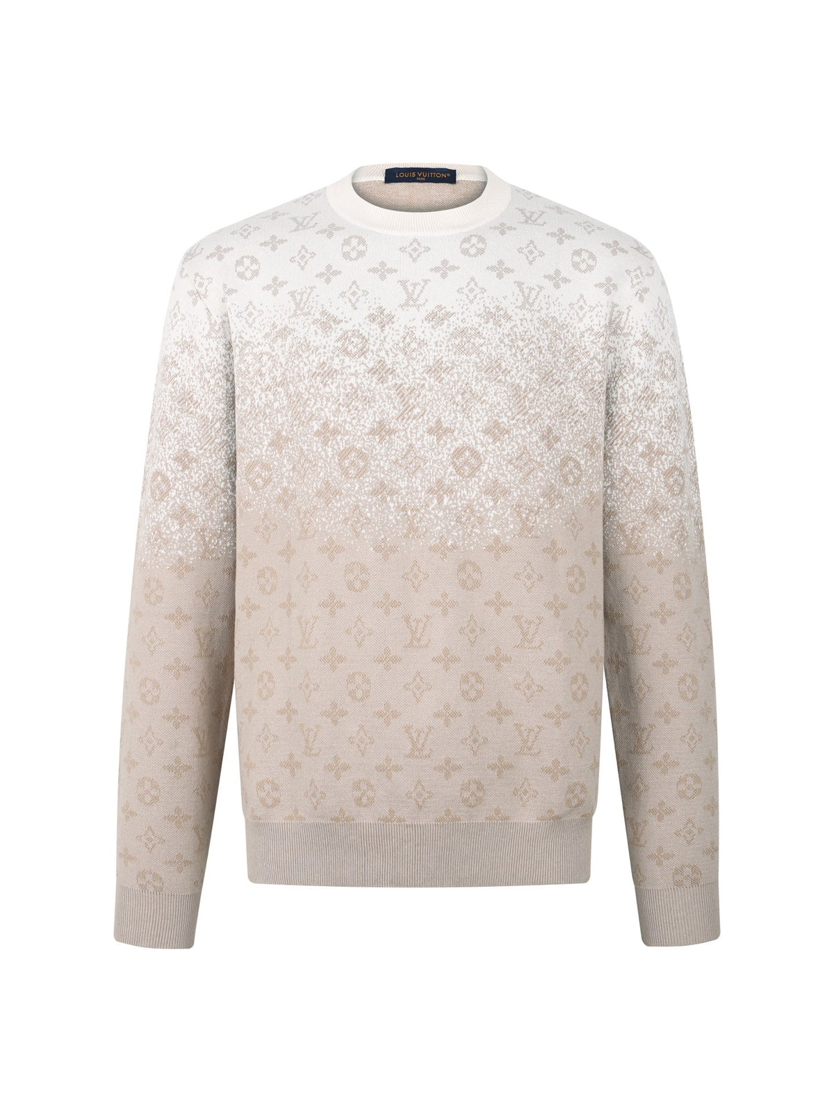 260808 New high-quality full-print long-sleeved round-neck knitted sweater