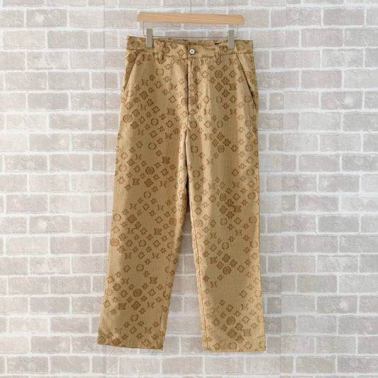 260808 New high-quality vintage patterned casual pants