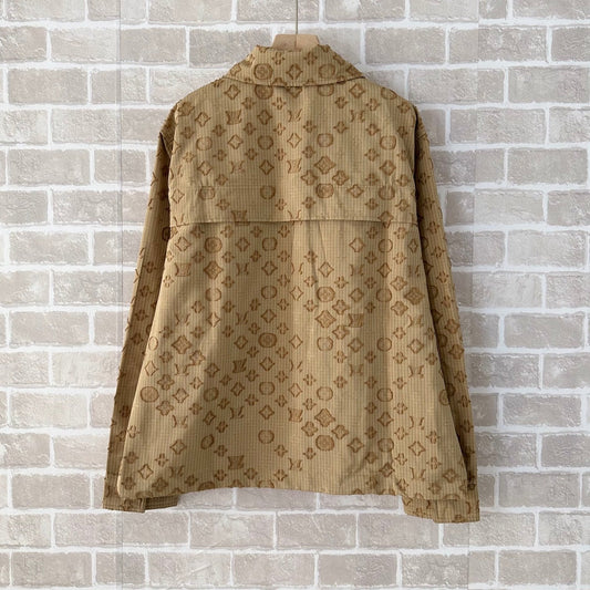 260808 New high-quality vintage print zipper jacket