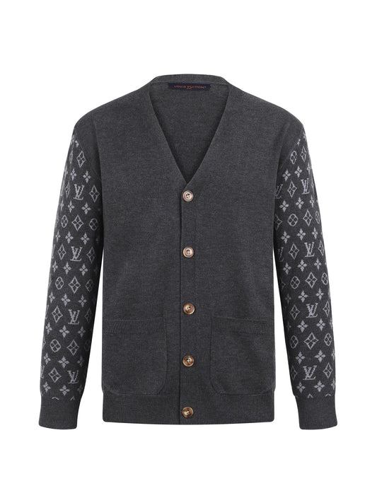 260808 New high-quality cashmere blended and stitched sleeve knitted cardigan