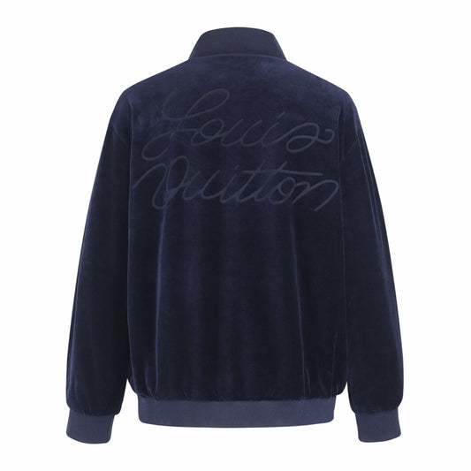 260808 New high-quality velvet solid-color patchwork zipper coat with pockets