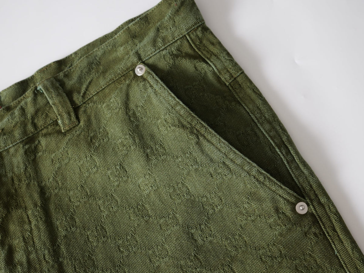 260813 New high-quality gradient-patterned double-G jacquard shorts with subtle texture