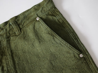 260813 New high-quality gradient-patterned double-G jacquard shorts with subtle texture