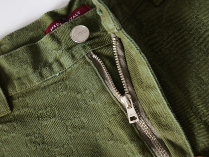 260813 New high-quality gradient-patterned double-G jacquard shorts with subtle texture