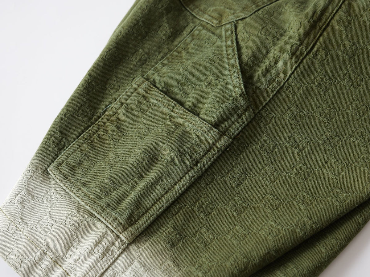260813 New high-quality gradient-patterned double-G jacquard shorts with subtle texture